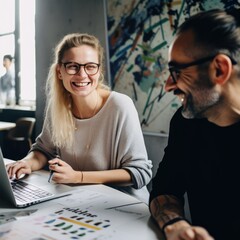 People collaborating on a project