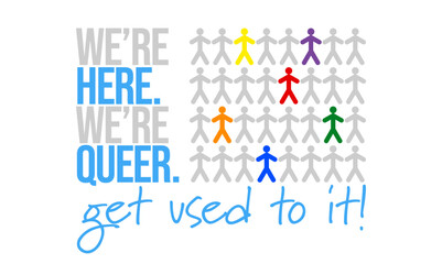Design with slogan for pride.