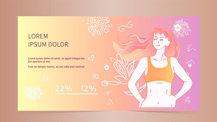 sexy woman young sporty girl in sportswear posing on camera fitness club ad template portrait