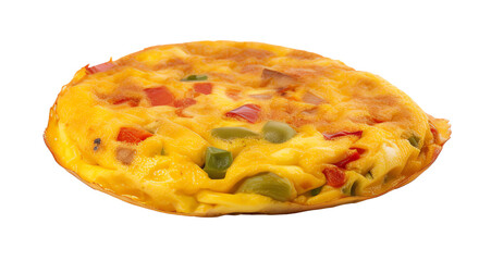 Spanish omelette isolated on transparent background - Spanish tortilla - obrazy, fototapety, plakaty