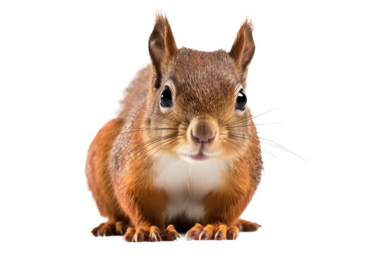 Cute squirrel isolated on transparent nackground