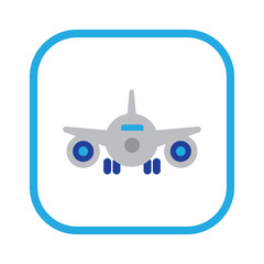 Airplane icon. Vector illustration.