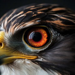 Falcon Eye Pupil Macro Photograph