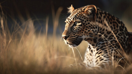 King of the Savanna: Leopard in the Wild (Generative AI)
