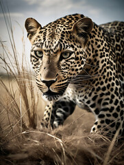 Hidden Predator: Leopard on the Hunt (Generative AI)