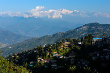 Fototapeta na wymiar Kanchenjunga view from Darjeeling, India