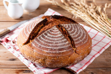 Fresh homemade crisp bread. Bread at leaven. Unleavened bread.