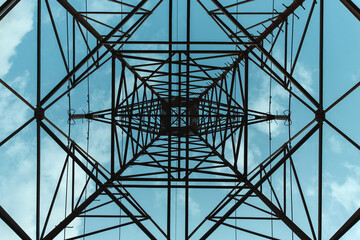 metal structure of an electrical tower