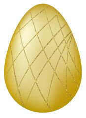 Gold Patterned Easter Egg