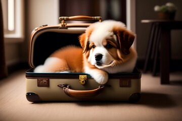 "Puppy Adventure: Traveling in Style". Generative AI. 