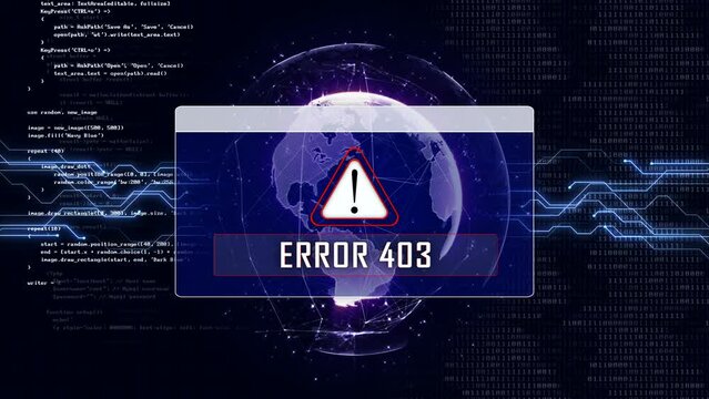 ERROR 403 Loading Bar and Glitch Text, Animation, Background, Loop, 4k
