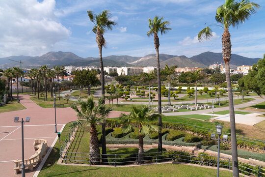 Torremolinos Parque La Bateria park tourist attraction Costa del Sol, Andalusia Spain