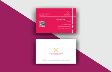 Business card design template, Clean professional business card template, Visiting card, Business card template.