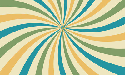 Blue, green and yellow vintage background with lines