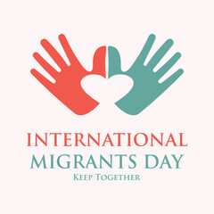 Obraz premium International migrant day and world refugee day