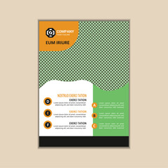 Corporate business flyer template simple and clean a4 size vector design
