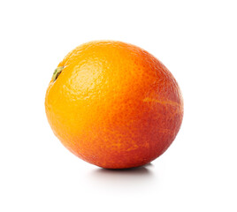 Whole tasty blood orange fruit on white background
