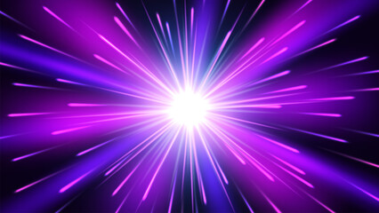 Violet Explosion Effect, Vector Illustration