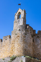 Fototapeta premium Ruins of the Castle of Tomar, Castelo de Tomar, built by the Knights Templar. A UNESCO World Heritage Site.