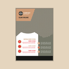 Corporate business flyer template simple and clean a4 size vector design