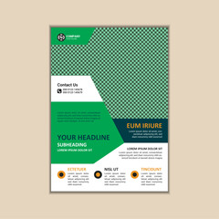 Corporate business flyer template simple and clean a4 size vector design