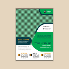 Corporate business flyer template simple and clean a4 size vector design