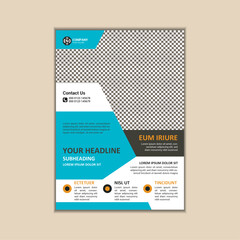 Corporate business flyer template simple and clean a4 size vector design