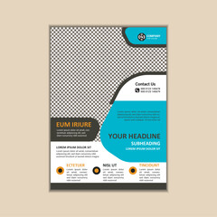 Corporate business flyer template simple and clean a4 size vector design