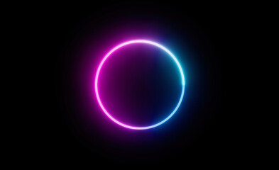 Neon circle design template
