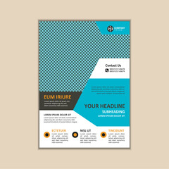 Corporate business flyer template simple and clean a4 size vector design