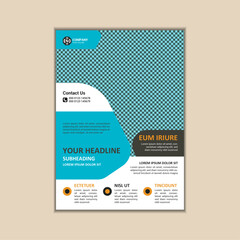 Corporate business flyer template simple and clean a4 size vector design