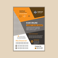 Corporate business flyer template simple and clean a4 size vector design