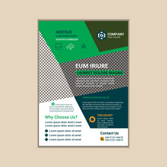 Corporate business flyer template simple and clean a4 size vector design