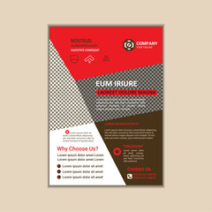 Corporate business flyer template simple and clean a4 size vector design