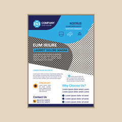 Fototapeta premium Corporate business flyer template simple and clean a4 size vector design