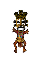 native wearing tribal mask