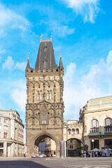 Fototapeta premium Powder tower in the center of Prague, Czech Republic