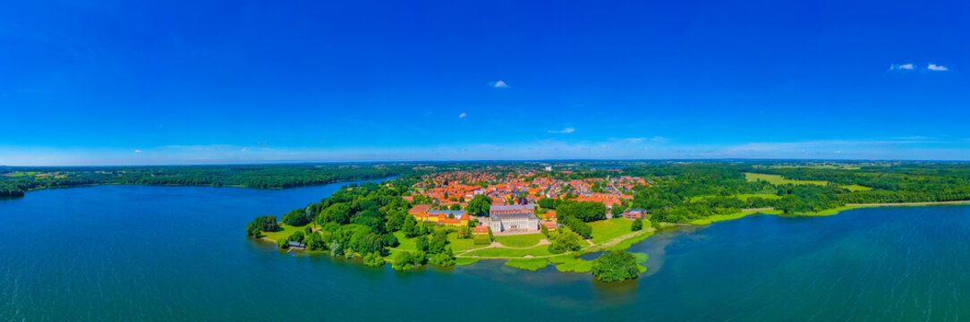 Aerial view of Danish town Soro