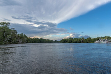 The Chiriqui River just before it enters the Gulf of Chiriquí, Panama