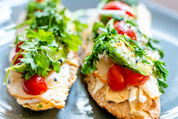 Bread with hummus