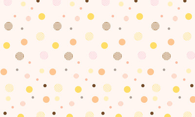 baby cream color dots vector illustration
