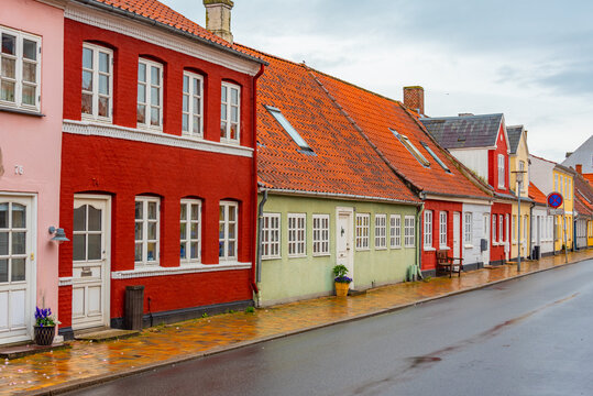 Colorful houses in Danish town Kerteminde