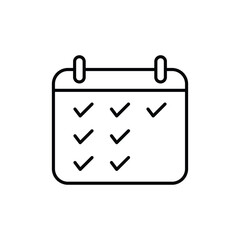 calendar icon. outline icon