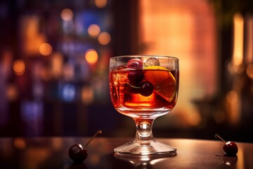 Fototapeta na wymiar Manhattan Cocktail 
