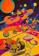 Psychedelic Mice in Space