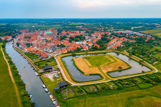 Panorama view of Ribe castle in Denmark