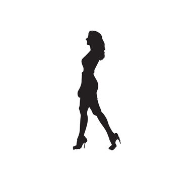 vector silhouette art of a model woman. © Abdul Awal Azad