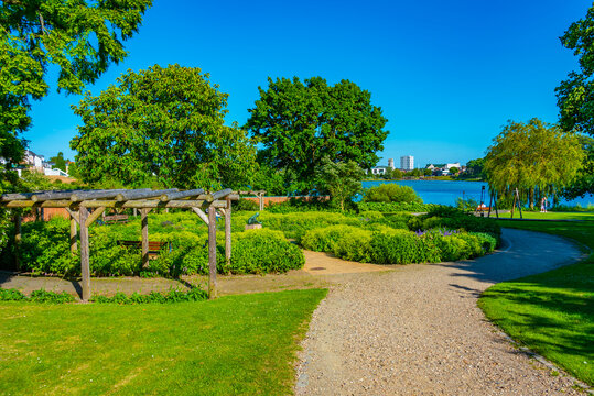 Summer day at a park in Kolding, Denmark