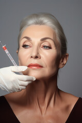 procedimento est&eacute;tico em senhora 