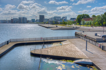 Bathouse on the riverside of Aalborg, Denmark